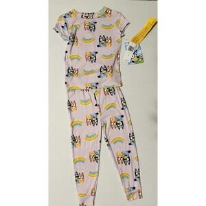 Disney Bluey Bingo Toddler Girls 2 Piece PJs Flame Resistant Pajama Set Size 4T